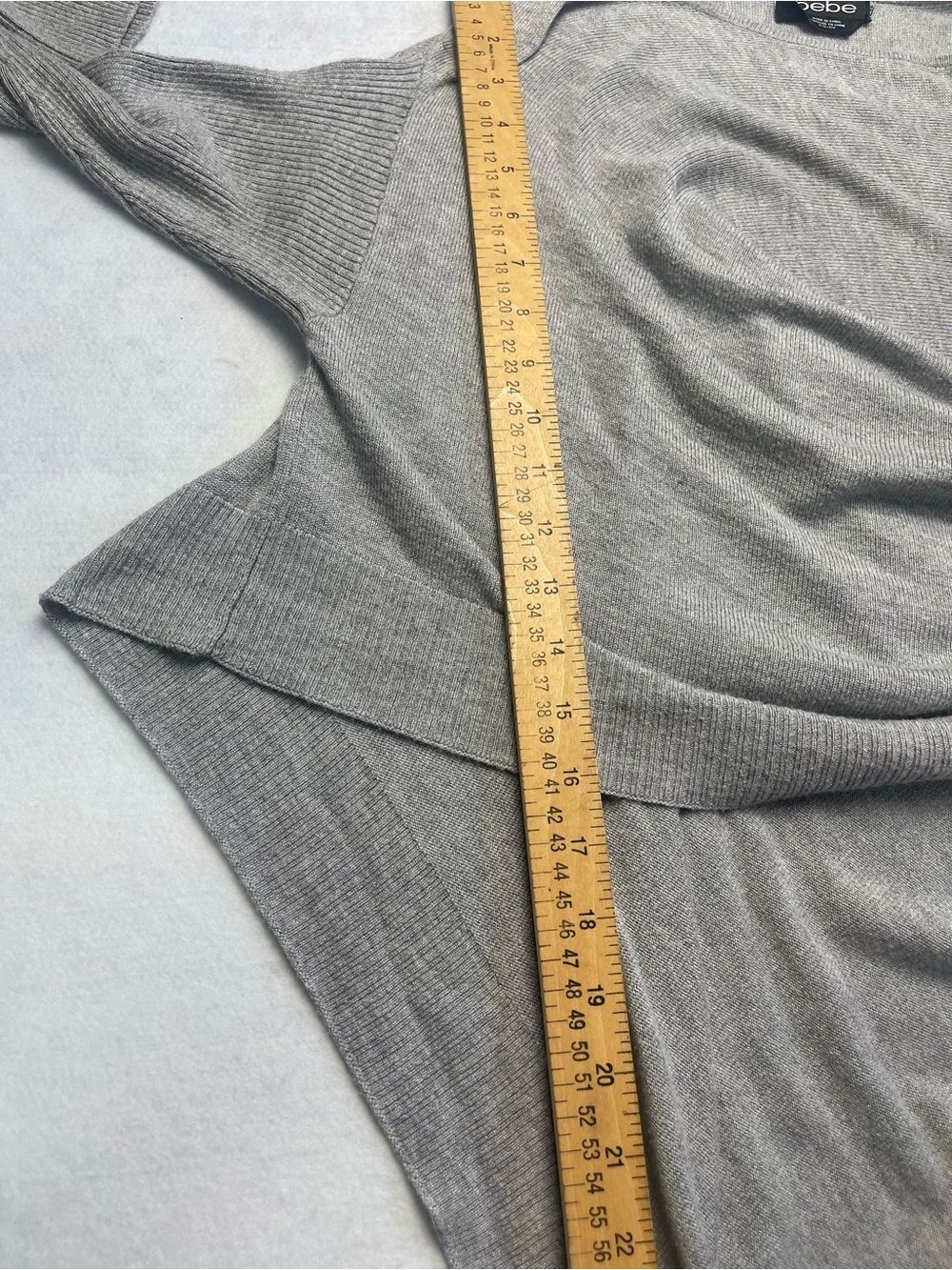 bebe Light Heather Gray Relaxed Knit Cocoon Top - Picture 8 of 10